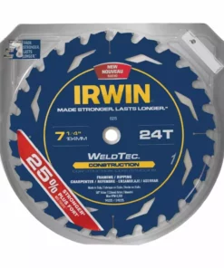 IRWIN Circular Saw Blades Marathon with Weldtec 7-1/4-in 24-Tooth Carbide Circular Saw Blade