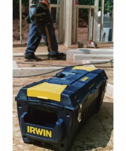 IRWIN Portable Tool Boxes 29-in Blue Resin Lockable Tool Box -Irwin Sales Shop 07650434