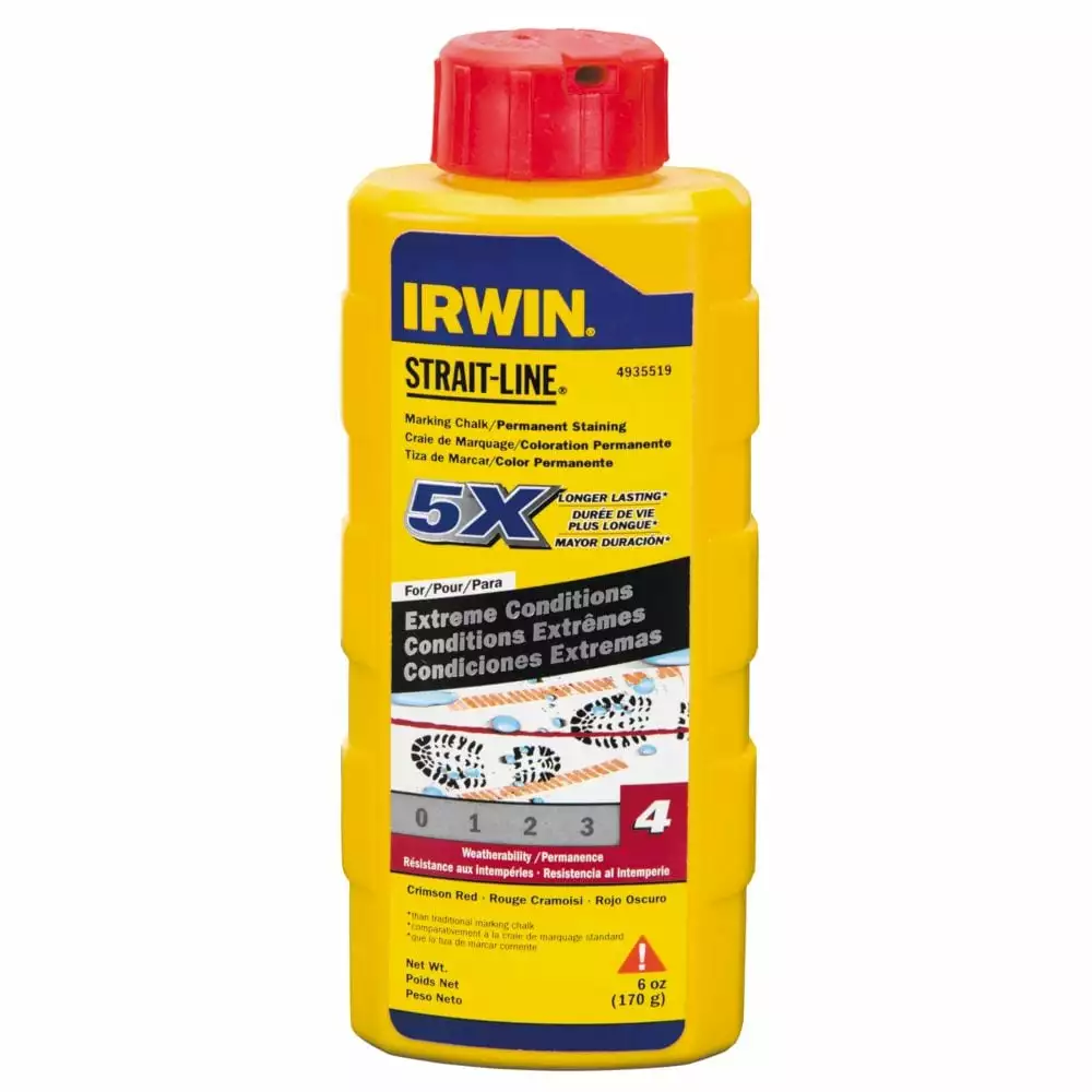 IRWIN STRAIT-LINE 6-oz Permanent Staining Line Chalk 3 IRWIN STRAIT-LINE 6-oz Permanent Staining Line Chalk