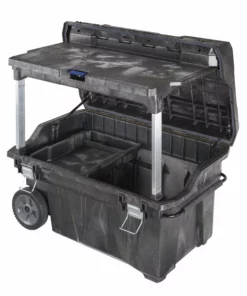 Irwin Sales Shop 22 IRWIN Portable Tool Boxes Mobile Command Center 40.5-in Gray Structural Foam Wheels Lockable Tool Box