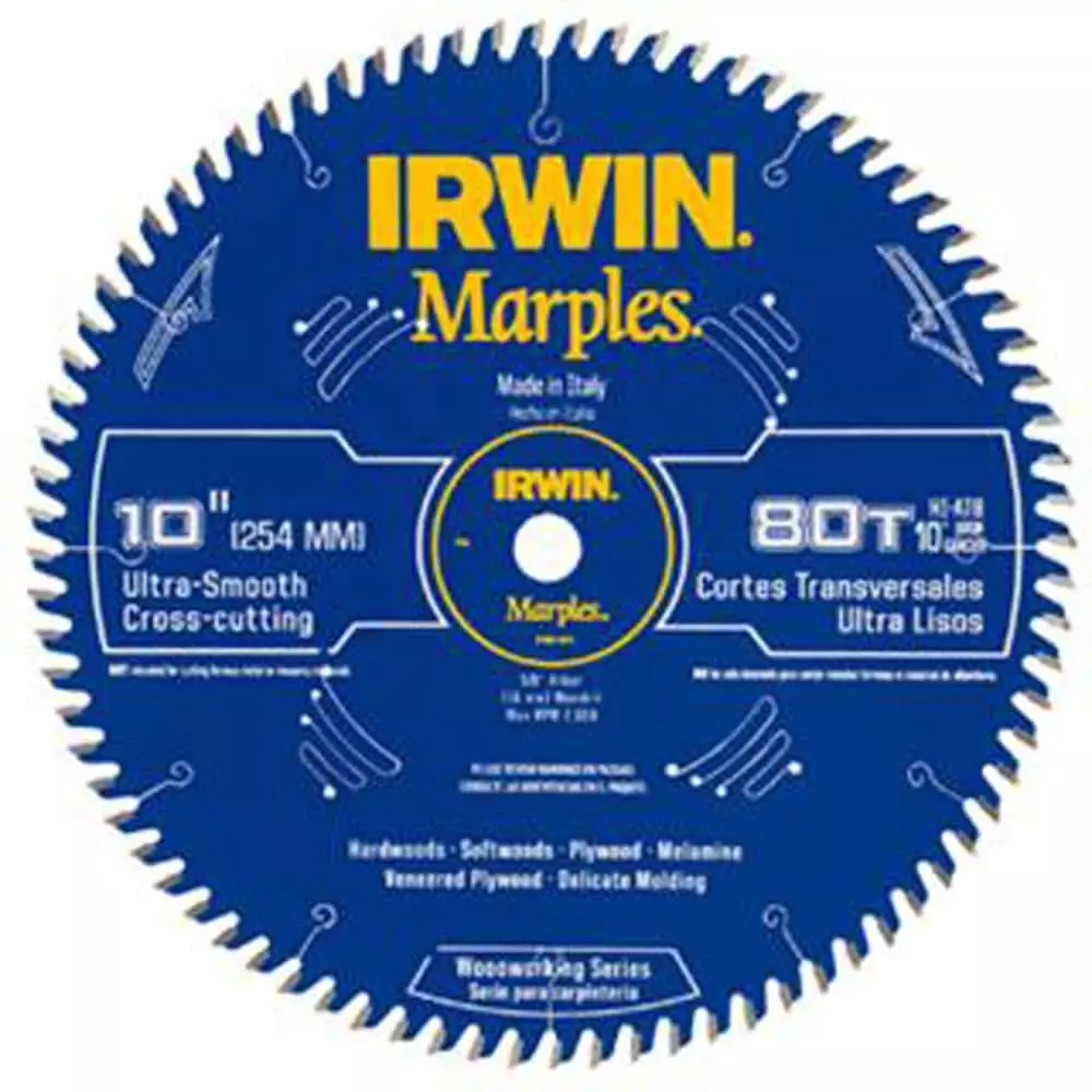 IRWIN Circular Saw Blades Marples 10-in 80-Tooth Carbide Miter/Table Saw Blade 3 IRWIN Circular Saw Blades Marples 10-in 80-Tooth Carbide Miter/Table Saw Blade