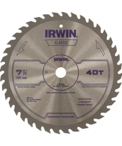 IRWIN Circular Saw Blades Classic 7-1/4-in 40-Tooth Carbide Circular Saw Blade