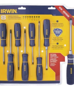 IRWIN Screwdrivers 8-Piece Plastic Handle Set Screwdriver Set