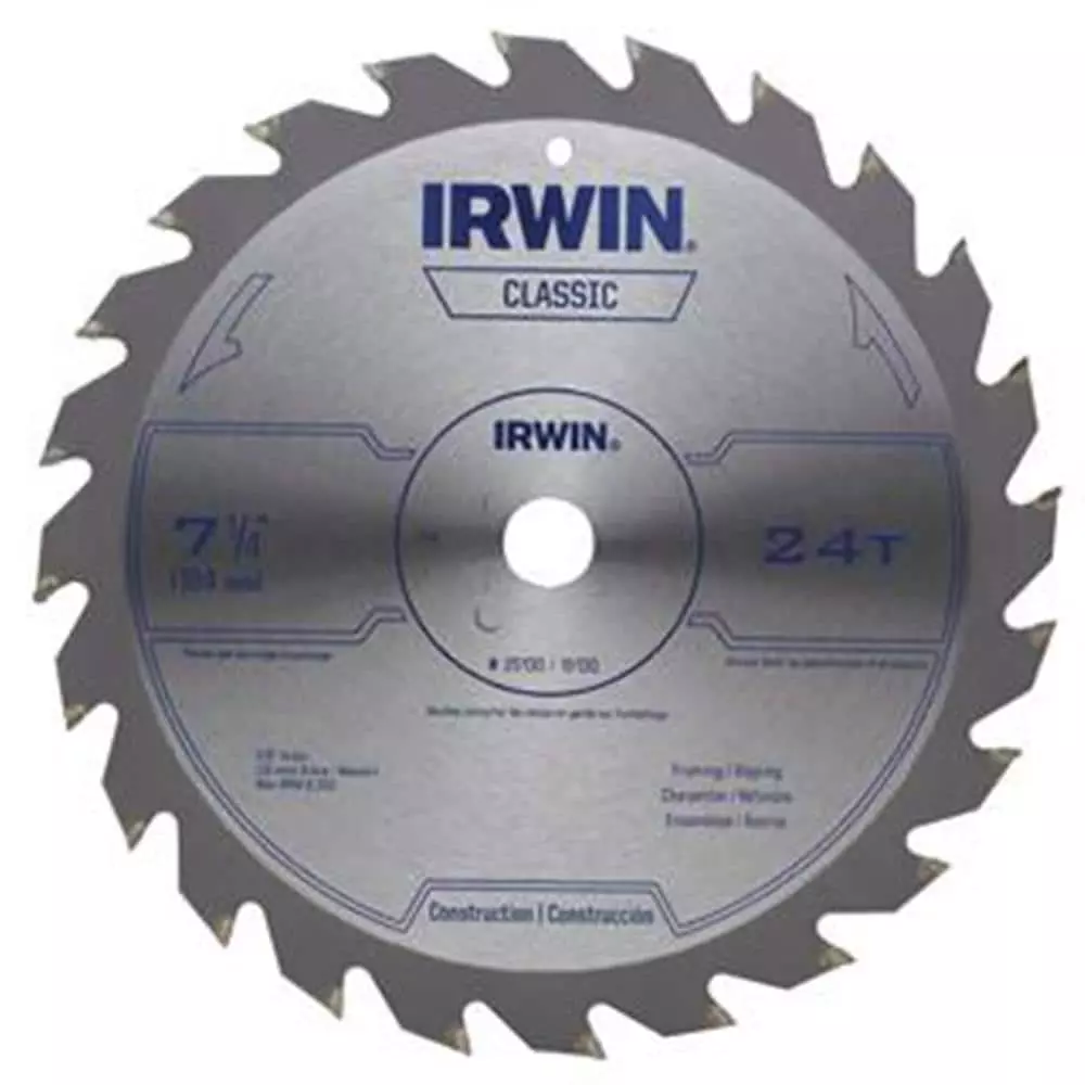 IRWIN Circular Saw Blades Classic 7-1/4-in 24-Tooth Carbide Circular Saw Blade 3 IRWIN Circular Saw Blades Classic 7-1/4-in 24-Tooth Carbide Circular Saw Blade