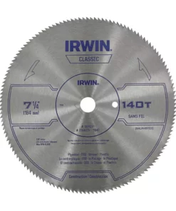 IRWIN Circular Saw Blades Classic 7-1/4-in 140-Tooth Carbide Circular Saw Blade