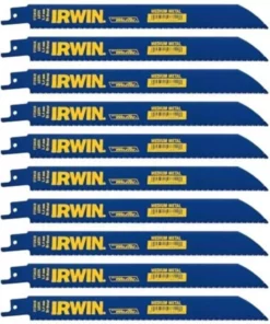 IRWIN Reciprocating Saw Blades 10-Pack Bi-Metal 8-in 18-TPI Metal Cutting Reciprocating Saw Blade