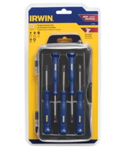 IRWIN Screwdrivers Precision 5-Piece Plastic Handle Magnetic Set Screwdriver Set