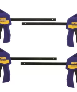IRWIN Clamps QUICK-GRIP 4-Pack 6-in Medium-Duty One Handed Bar Clamp