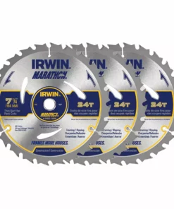 IRWIN Circular Saw Blades Marathon 3-Pack 7-1/4-in 24-Tooth Carbide Circular Saw Blade