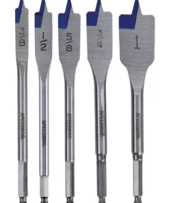 IRWIN Woodboring Drill Bits 5-Piece Assorted Woodboring Spade Drill Bit Set