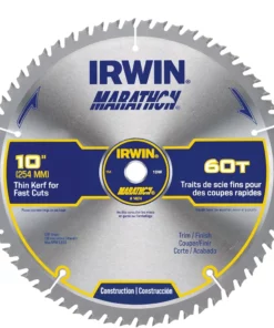 IRWIN Circular Saw Blades Marathon 10-in 60-Tooth Carbide Miter/Table Saw Blade
