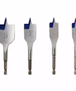 IRWIN Woodboring Drill Bits 4-Piece 1/4-in Woodboring Spade Drill Bit Set