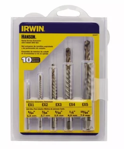 IRWIN Screw Extractors & Sets Spiral Ext and Drill Bit 10 piece Set