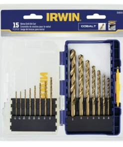 IRWIN Twist Drill Bits 15-Piece Assorted x Set Cobalt Twist Drill Bit Set -Irwin Sales Shop 18258743