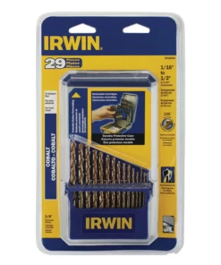 IRWIN Twist Drill Bits 29-Piece Assorted x Set Cobalt Twist Drill Bit Set 9 IRWIN Twist Drill Bits 29-Piece Assorted x Set Cobalt Twist Drill Bit Set -Irwin Sales Shop 18258813