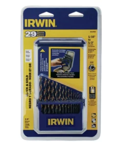 IRWIN Twist Drill Bits 29-Piece Assorted x Set Black and Gold Coated Hss Twist Drill Bit Set -Irwin Sales Shop 18258892