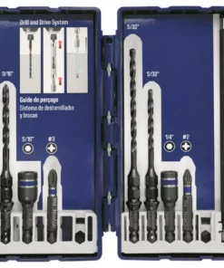 IRWIN Masonry Drill Bits 9-Piece x Set Carbide Masonry Drill Bit Set for Rotary Drill/Impact Driver