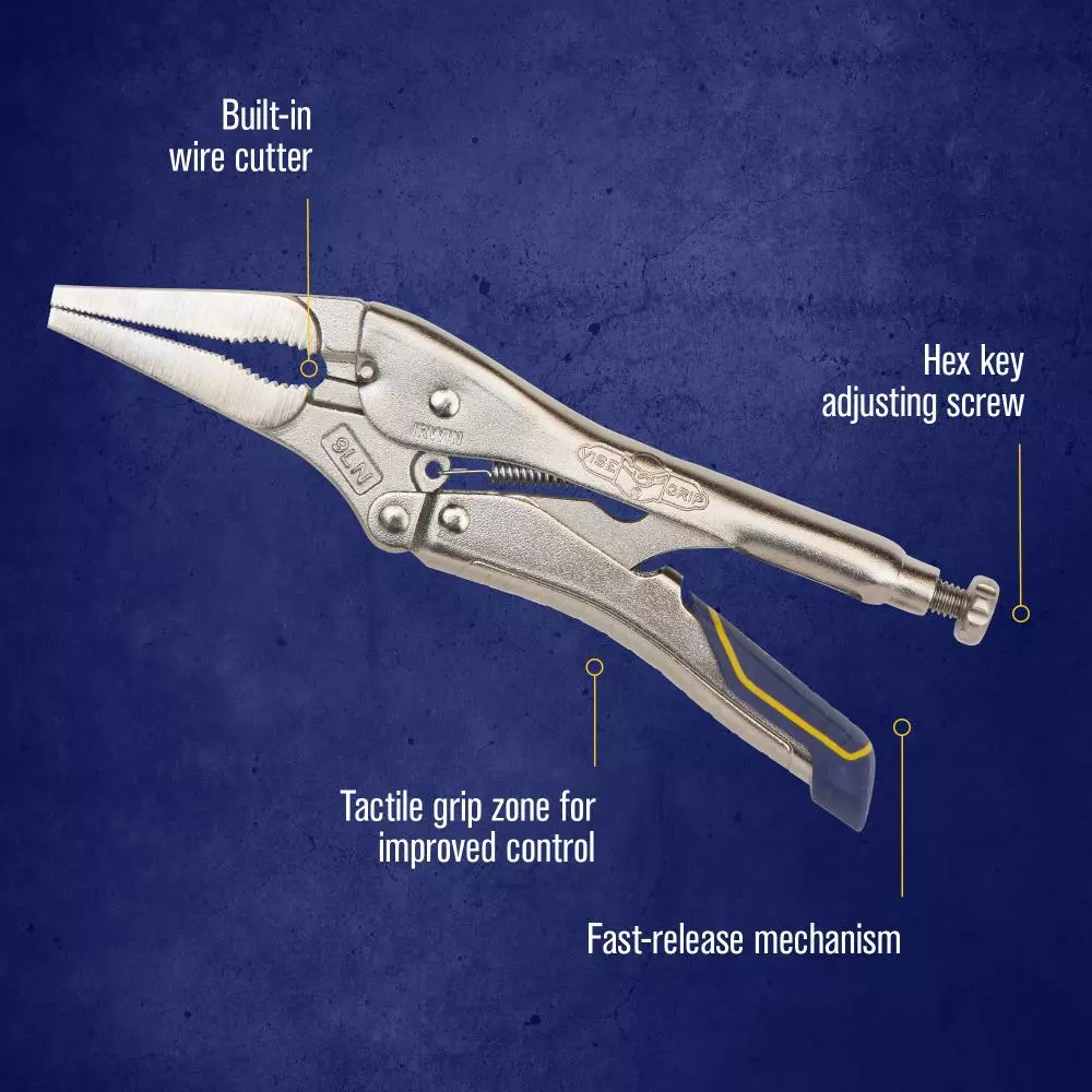IRWIN VISE-GRIP Fast Release 9-in Long Nose Locking Pliers with Wire Cutter 8 IRWIN VISE-GRIP Fast Release 9-in Long Nose Locking Pliers with Wire Cutter - Image 6