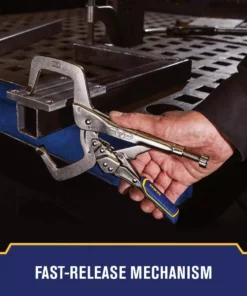 IRWIN VISE-GRIP Reduced Hand Span Fast Release 11-in Welding C-clamp Locking Pliers -Irwin Sales Shop 18313673