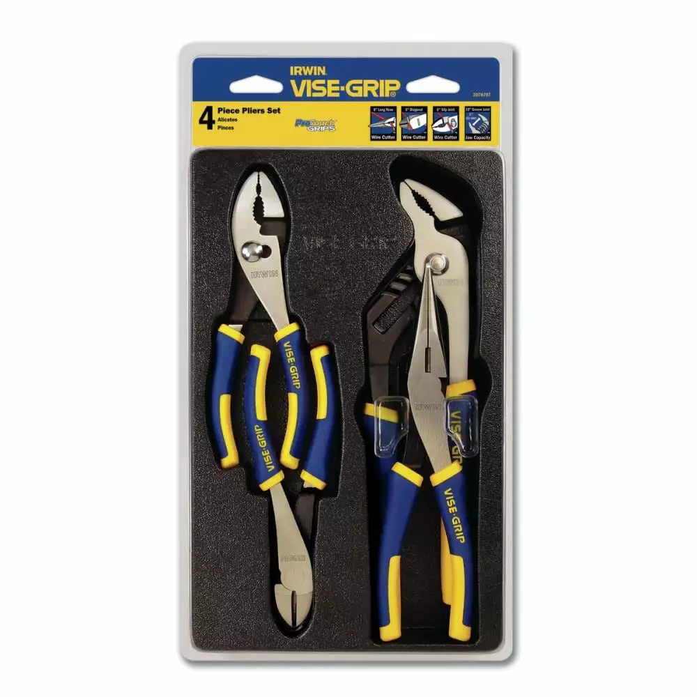 IRWIN Plier Sets VISE-GRIP ProPliers 4-Pack Assorted Plier Set 4 IRWIN Plier Sets VISE-GRIP ProPliers 4-Pack Assorted Plier Set - Image 2