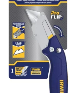 IRWIN Utility Knives Pro flip 1-Blade Folding Utility Knife with On Tool Blade Storage -Irwin Sales Shop 42360726