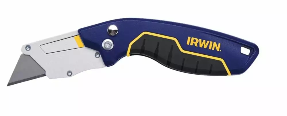 IRWIN Utility Knives Pro flip 3-Blade Folding Utility Knife with On Tool Blade Storage 3 IRWIN Utility Knives Pro flip 3-Blade Folding Utility Knife with On Tool Blade Storage