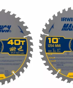 IRWIN Circular Saw Blades Irwin Marathon Large Diameter Saw Blades Marathon 2-Pack 10-in 40-Tooth Tungsten Carbide-tipped Steel Miter/Table Saw Blade Set