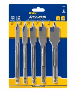 IRWIN Woodboring Drill Bits 5-Piece Assorted Woodboring Spade Drill Bit Set -Irwin Sales Shop 44340707