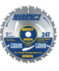 IRWIN Circular Saw Blades Marathon 7-1/4-in 24-Tooth Segmented Carbide Circular Saw Blade